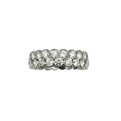 Bague CARTIER "Broderie" en or blanc et diamants - Castafiore