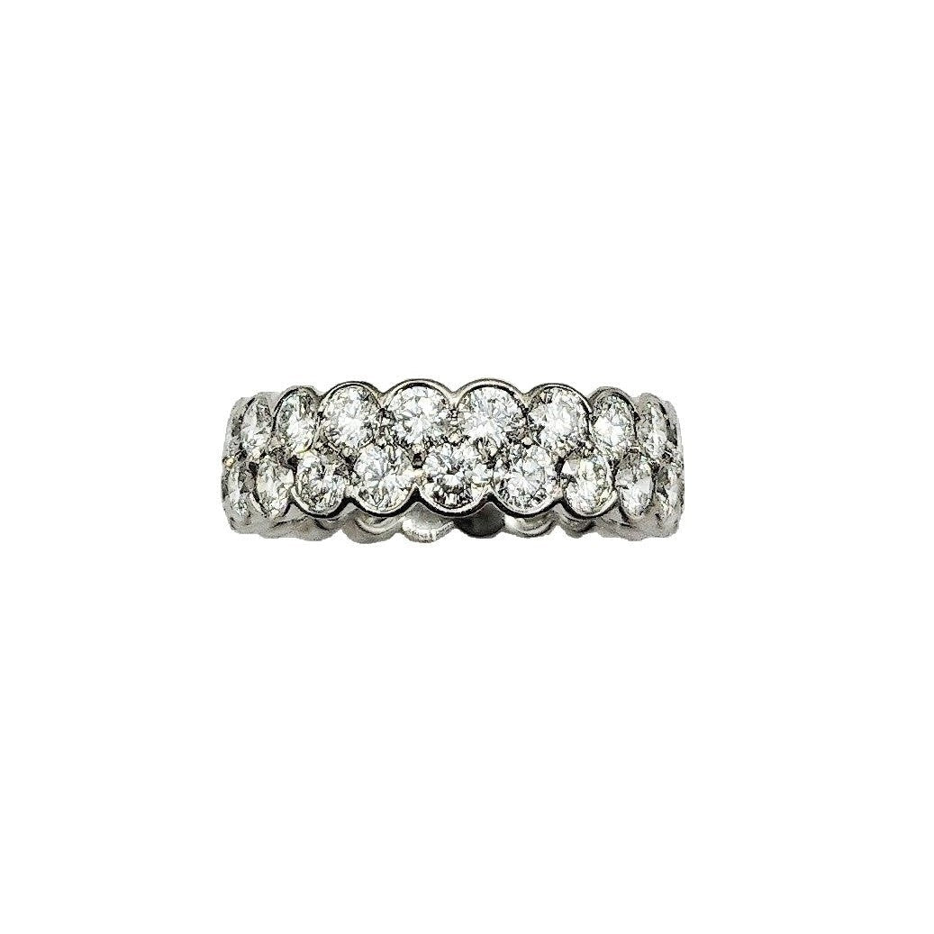 Bague CARTIER "Broderie" en or blanc et diamants - Castafiore