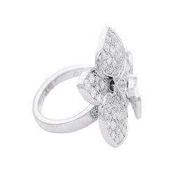 Bague CARTIER "Caresse d'Orchidées" en or blanc et diamants. - Castafiore