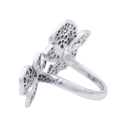 Bague CARTIER "Caresse d'Orchidées" en or blanc et diamants. - Castafiore