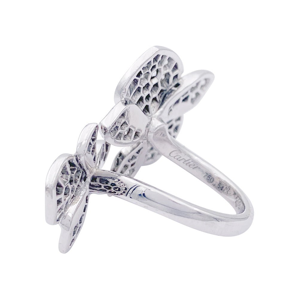 Bague CARTIER "Caresse d'Orchidées" en or blanc et diamants. - Castafiore