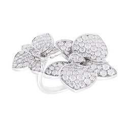 Bague CARTIER "Caresse d'Orchidées" en or blanc et diamants. - Castafiore