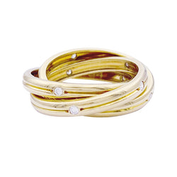 Bague Cartier, "Constellation", or jaune et diamants. - Castafiore
