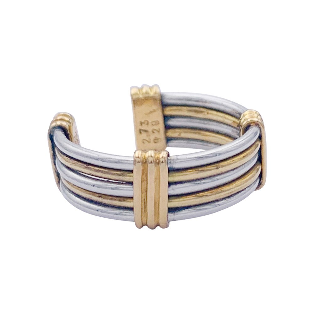 CARTIER ring in yellow gold and steel