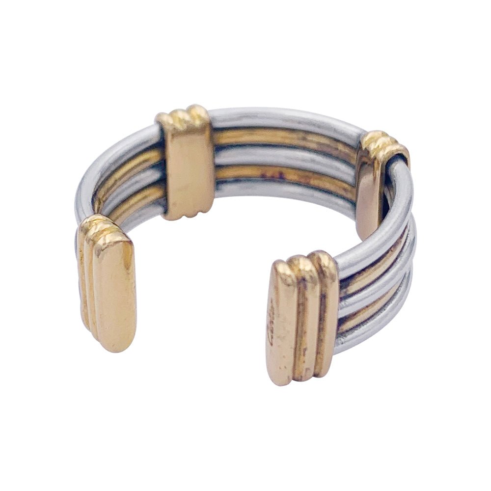 Bague CARTIER en or jaune et acier - Castafiore
