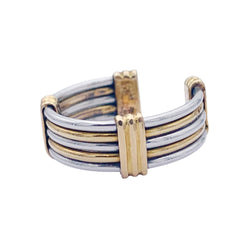 Bague CARTIER en or jaune et acier - Castafiore