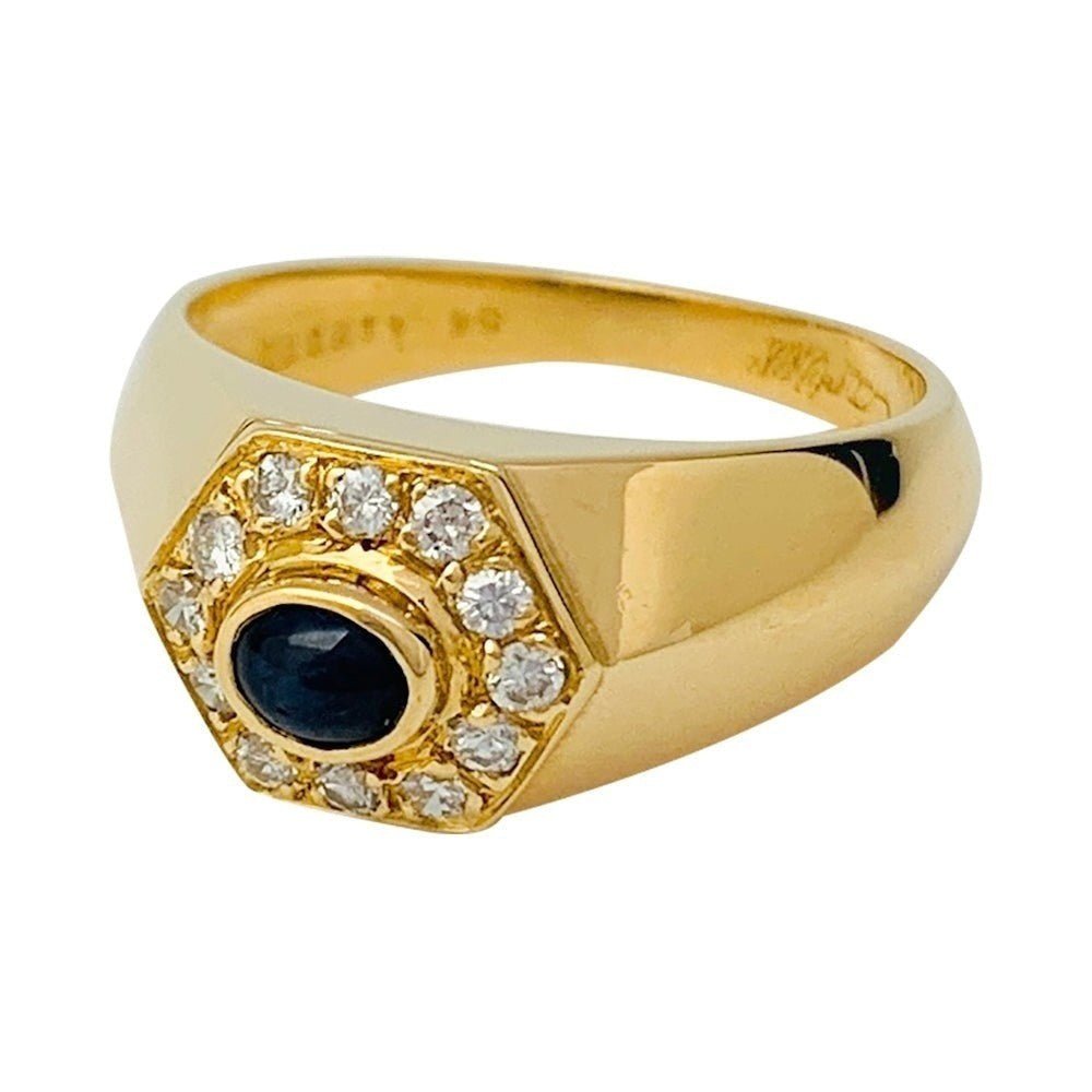 Bague CARTIER en or jaune, saphir et diamants - Castafiore