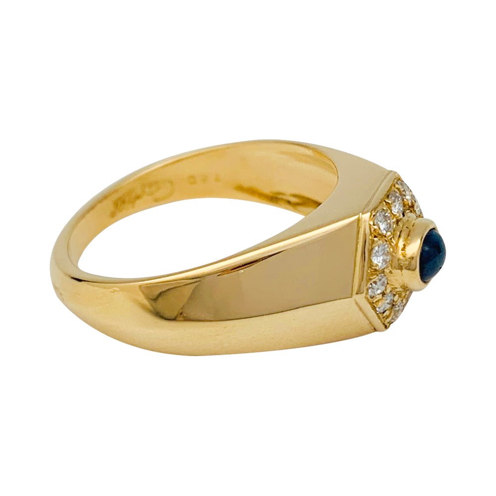 Bague CARTIER en or jaune, saphir et diamants - Castafiore