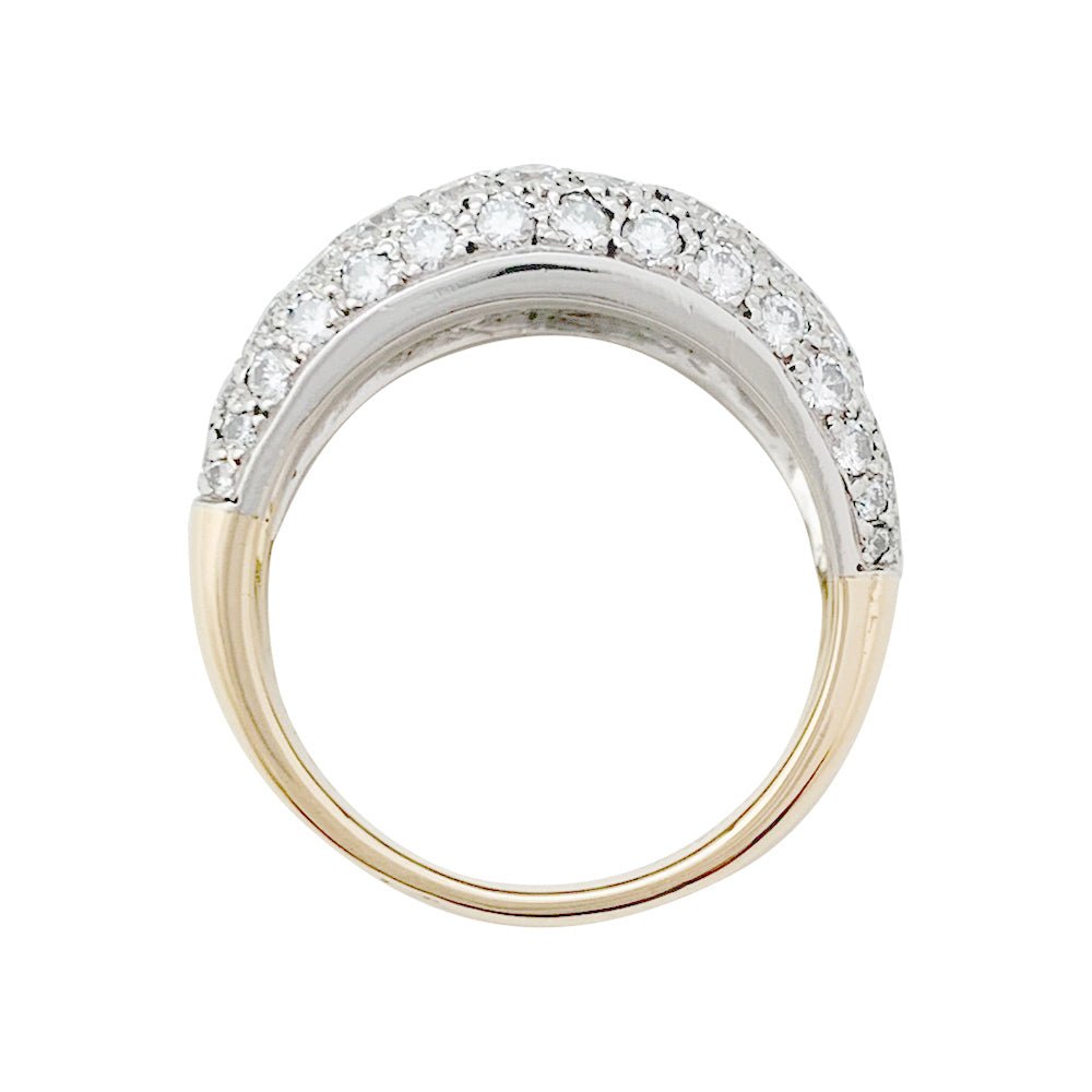 Bague CARTIER en platine, or jaune sertie de diamants - Castafiore