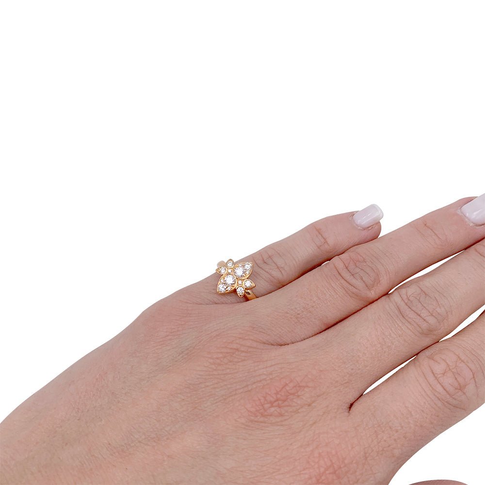 Bague Cartier, "Inde Mystériseuse", or rose, diamants - Castafiore
