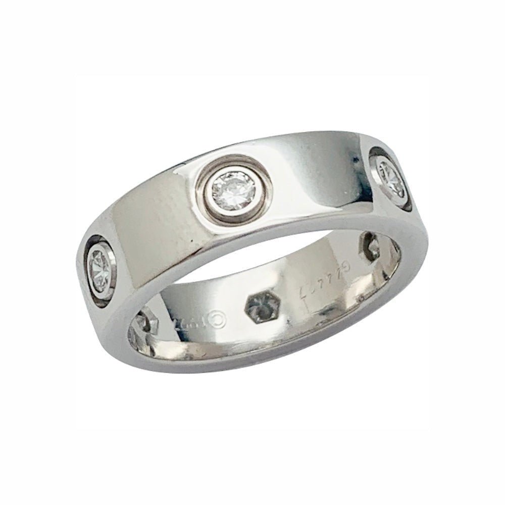 Bague Cartier, "Love", or blanc, diamants - Castafiore