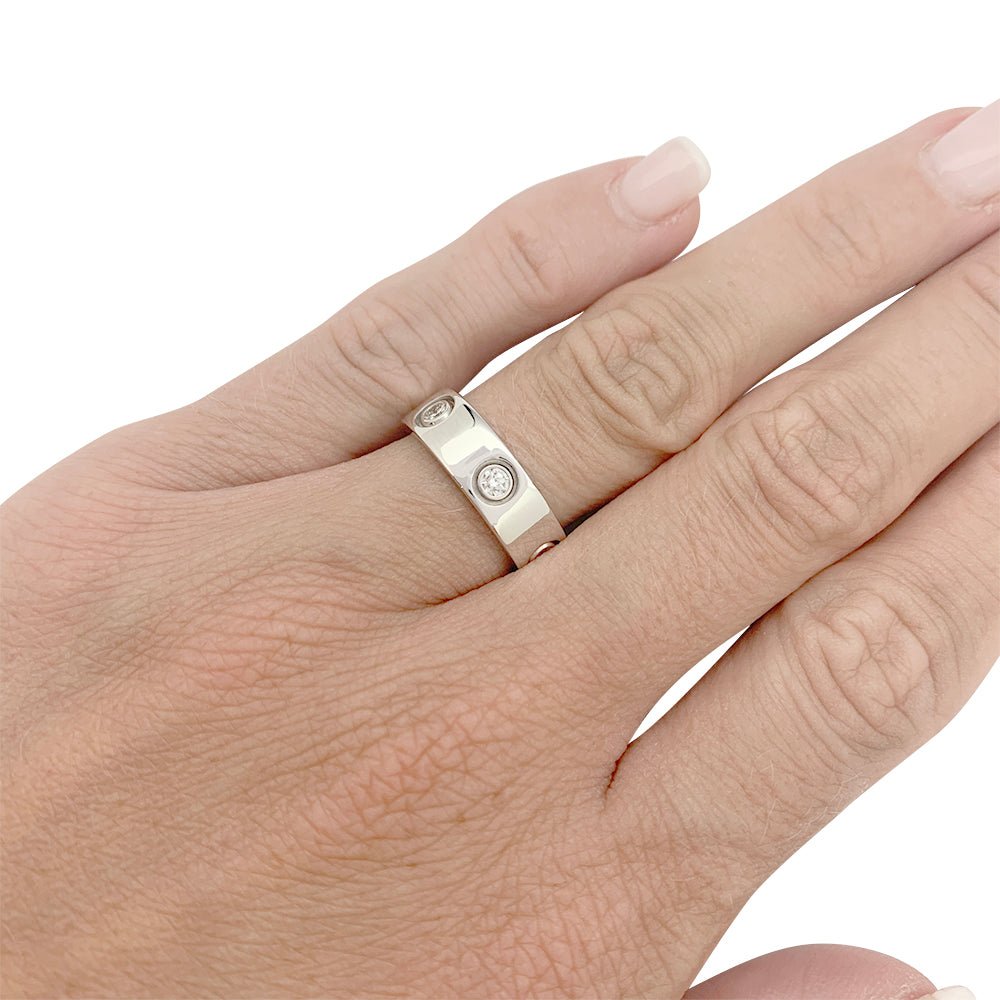 Bague Cartier, "Love", or blanc, diamants - Castafiore