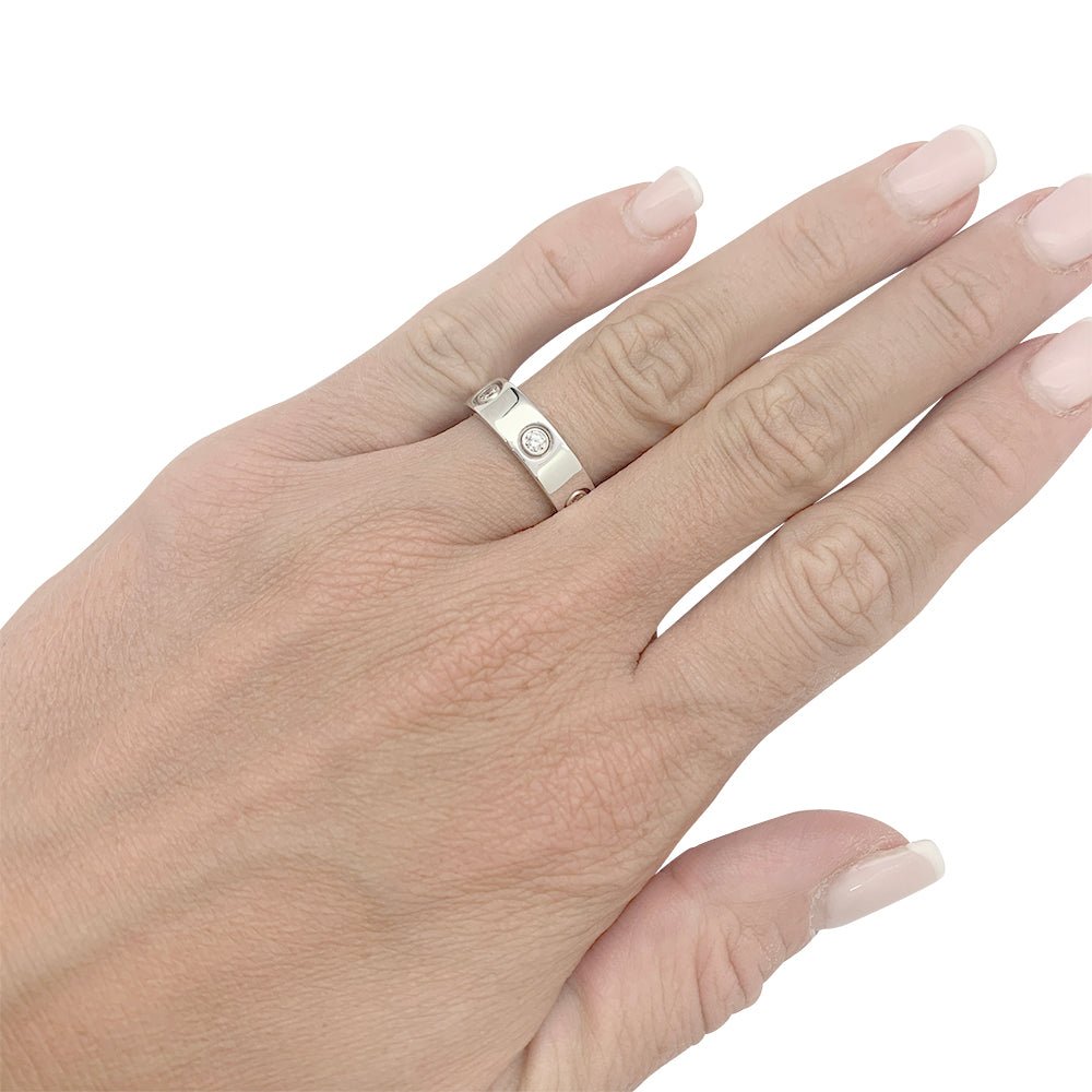 Bague Cartier, "Love", or blanc, diamants - Castafiore