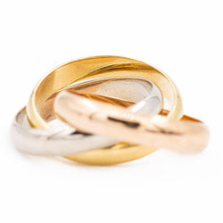 Bague CARTIER "Trinity" en or jaune, or blanc et or rose - Castafiore
