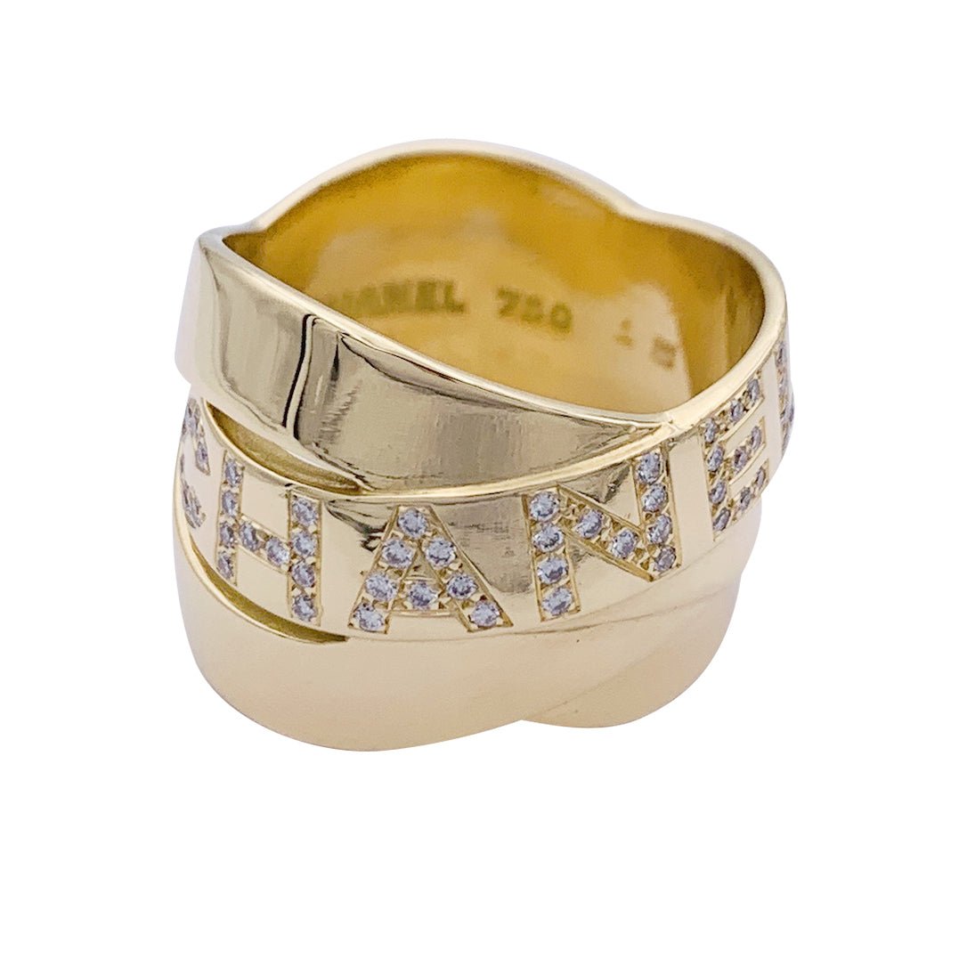 Ring Bolduc Signature in yellow gold and diamonds