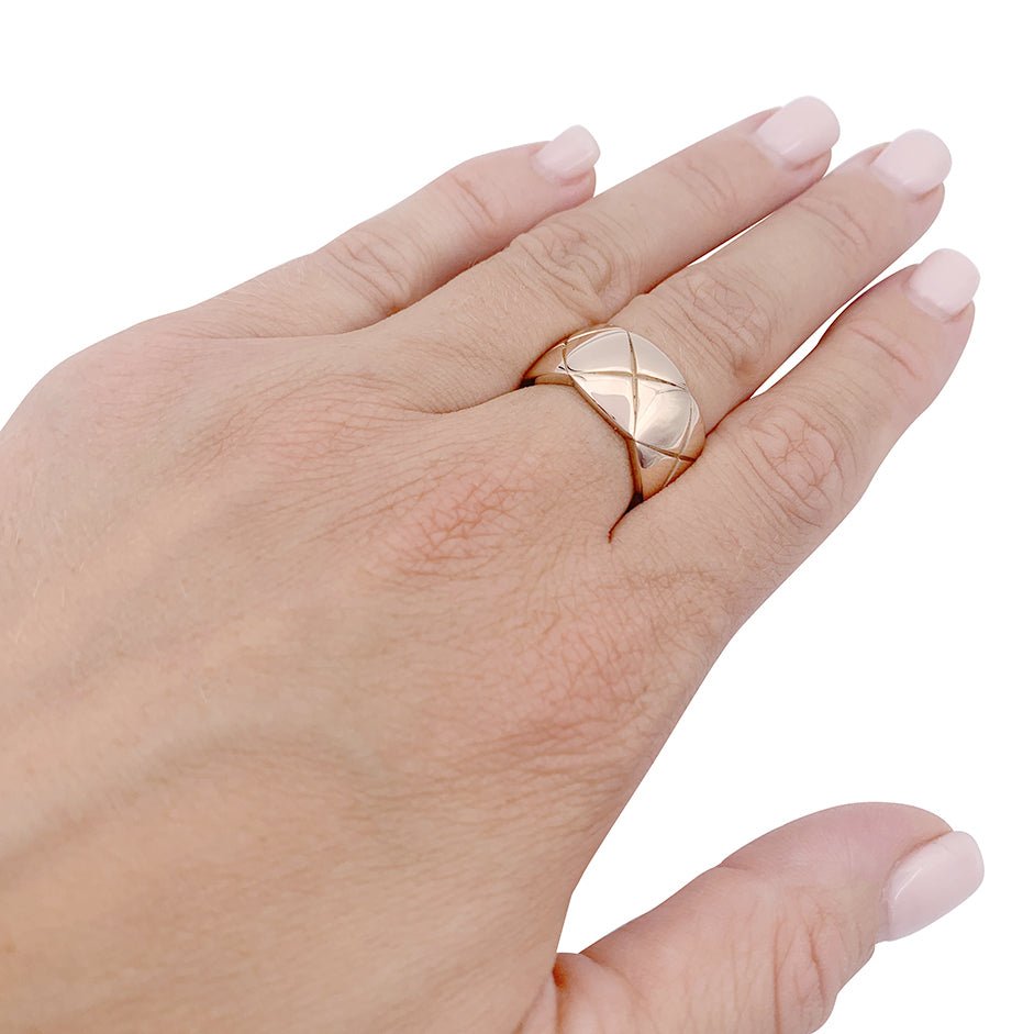 Bague Chanel, "Coco Crush", en or rose. - Castafiore