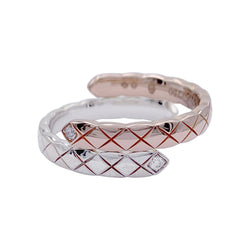Bague CHANEL "Coco Crush Toi et Moi" en or blanc, or rose et diamants - Castafiore
