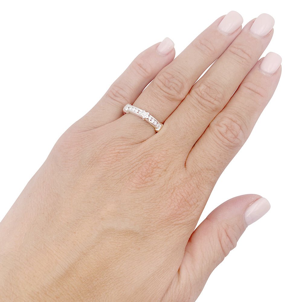 Bague Chanel, "Comète", or blanc, diamants. - Castafiore