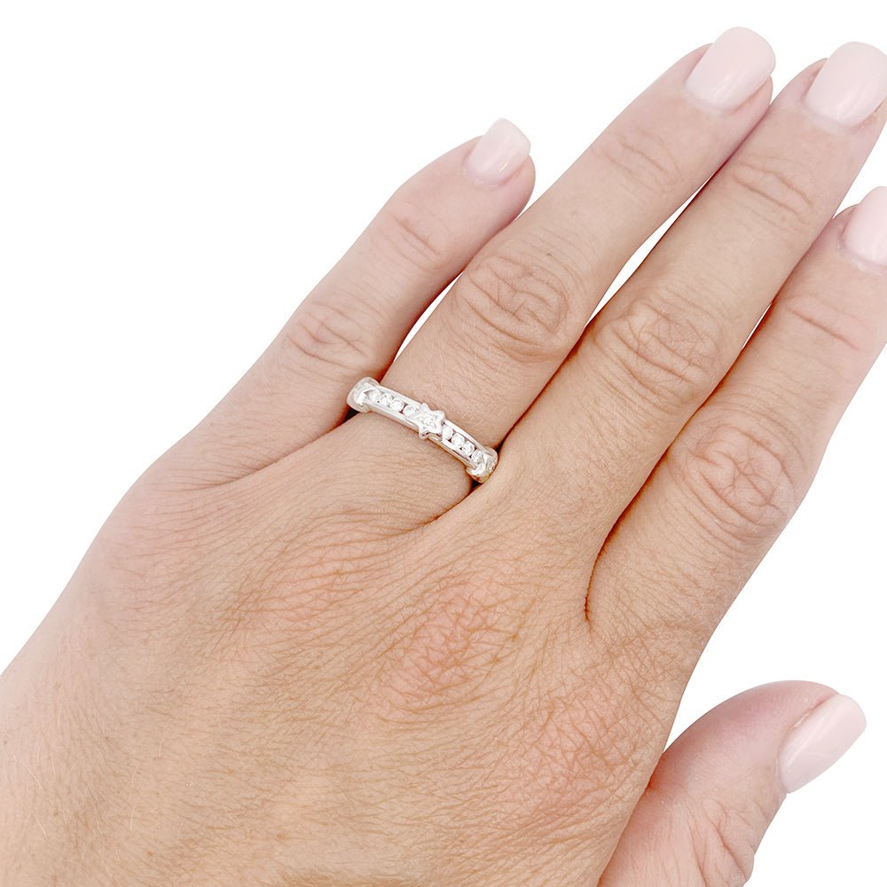 Bague Chanel, "Comète", or blanc, diamants. - Castafiore