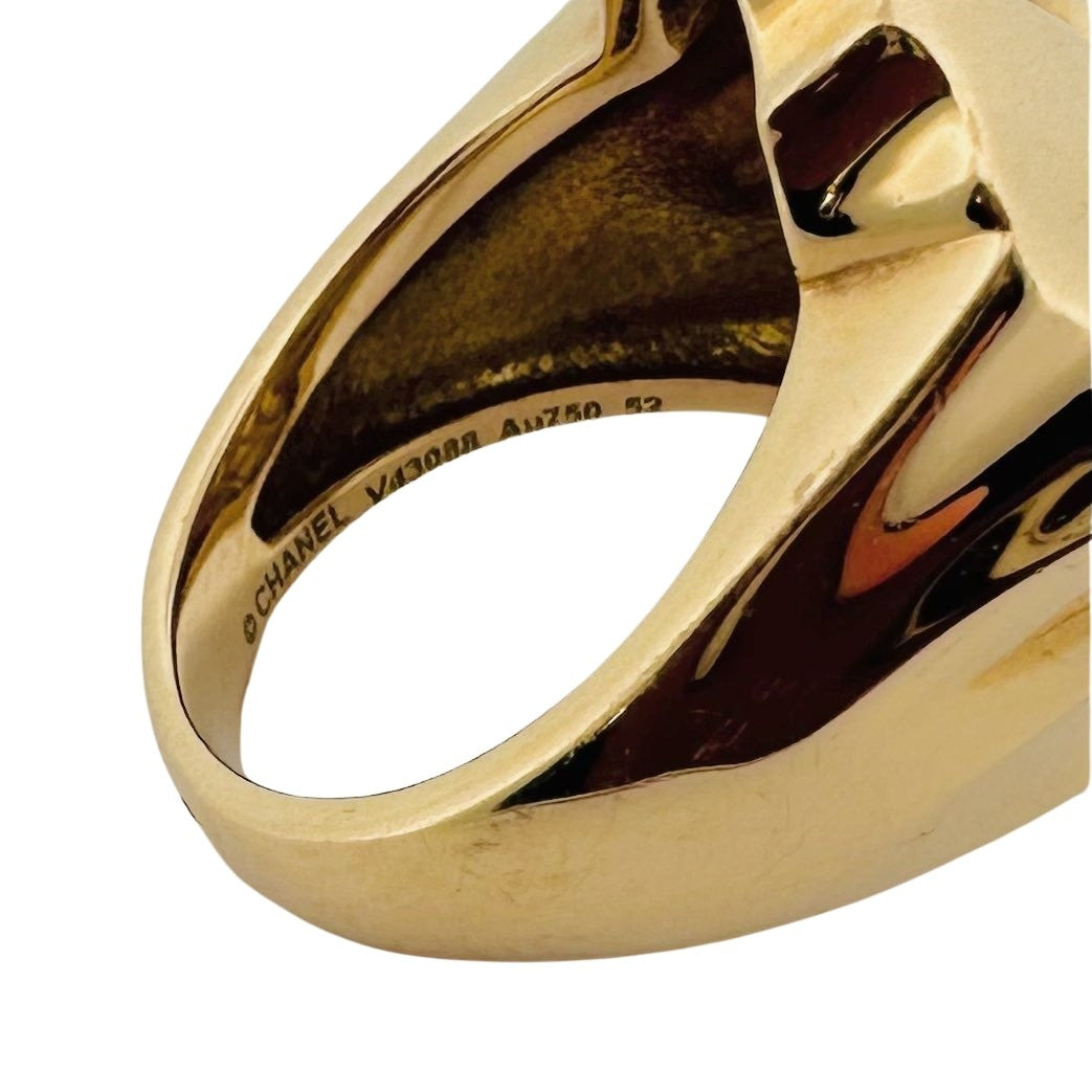 Bague CHANEL "Lion" en or jaune - Castafiore