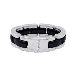 Bague CHANEL "Ultra" en or blanc et céramique - Castafiore