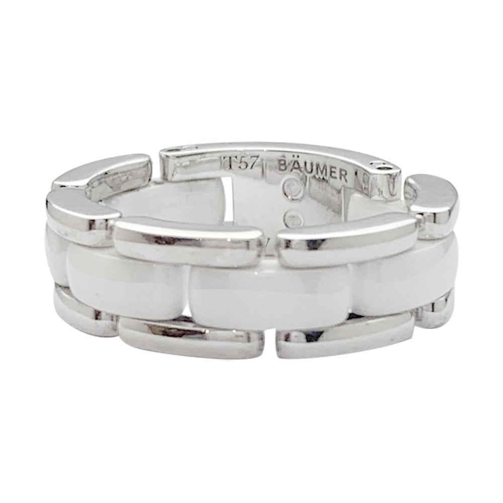 Bague Chanel, "Ultra", or blanc, céramique - Castafiore
