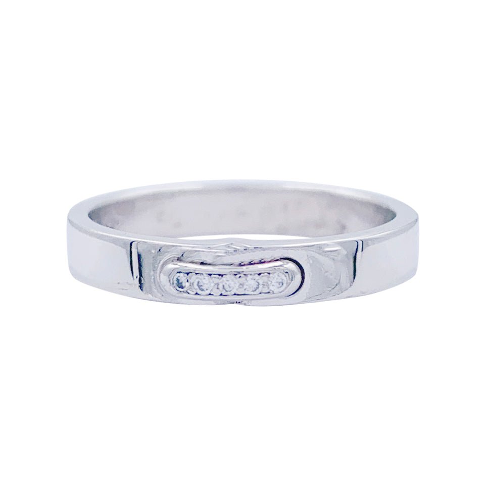 Bague Chaumet , "Alliance Liens Evidence", platine, diamants - Castafiore