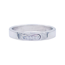 Bague Chaumet , "Alliance Liens Evidence", platine, diamants - Castafiore