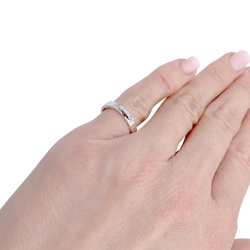 Bague Chaumet , "Alliance Liens Evidence", platine, diamants - Castafiore