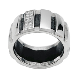 Bague Chaumet, "Class One", or blanc, diamants - Castafiore