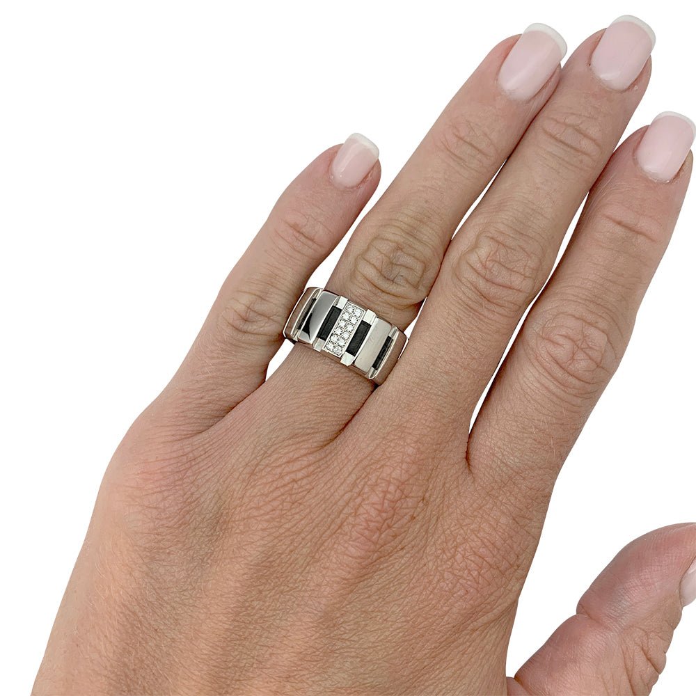 Bague Chaumet, "Class One", or blanc, diamants - Castafiore