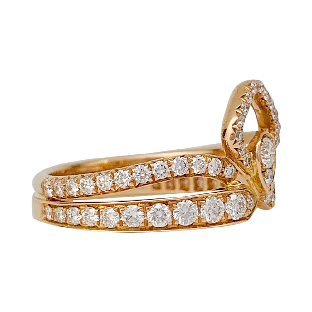 Bague Chaumet "Joséphine - Eclat Floral" en or rose, diamants - Castafiore