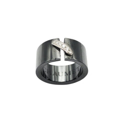 Bague CHAUMET "Lien" en céramique noire, or blanc et diamants - Castafiore
