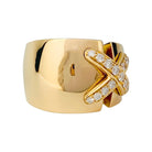 Bague CHAUMET, "Liens" grand modèle, or jaune, diamants - Castafiore