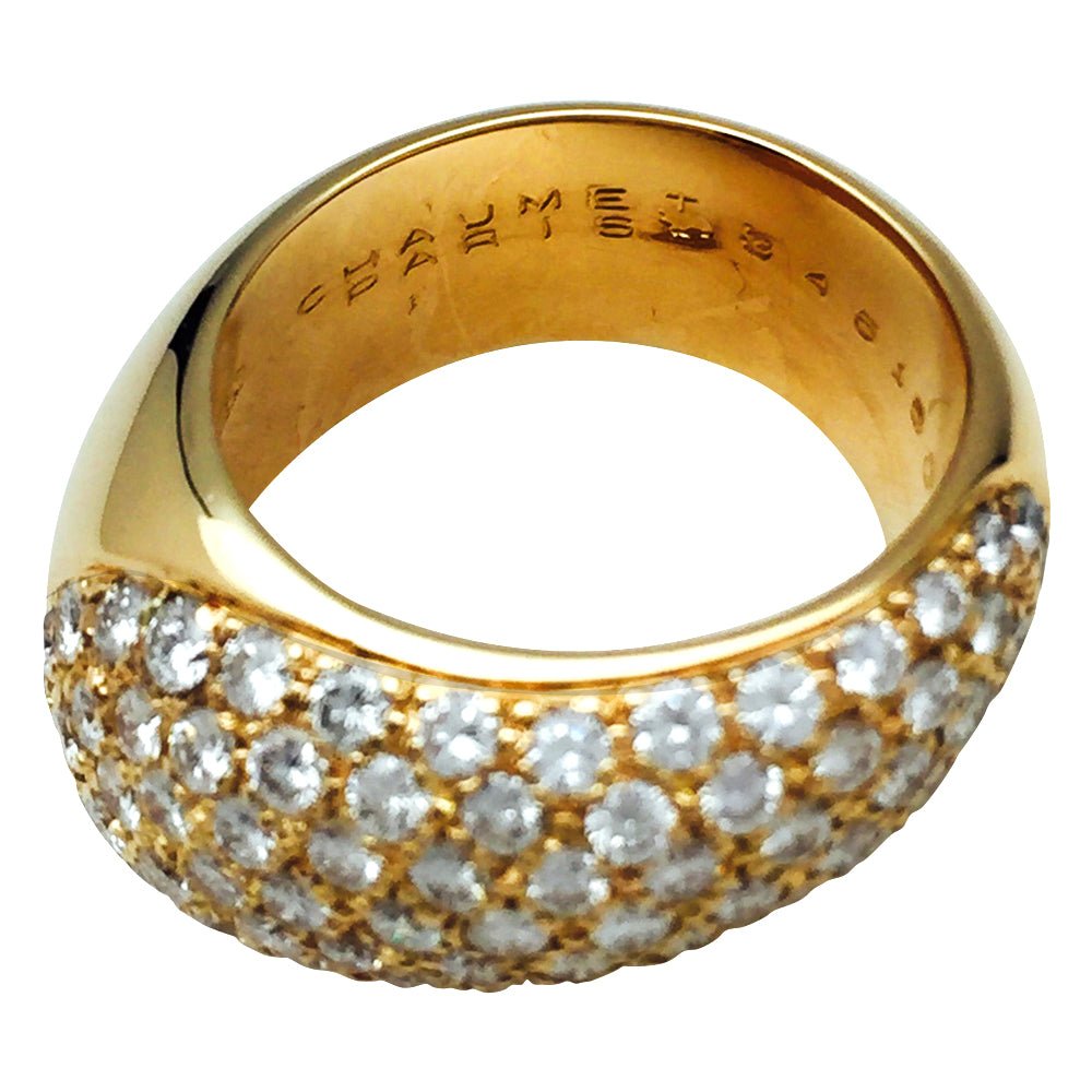 Bague CHAUMET, modèle "Hommage à Venise", en or jaune et diamants - Castafiore