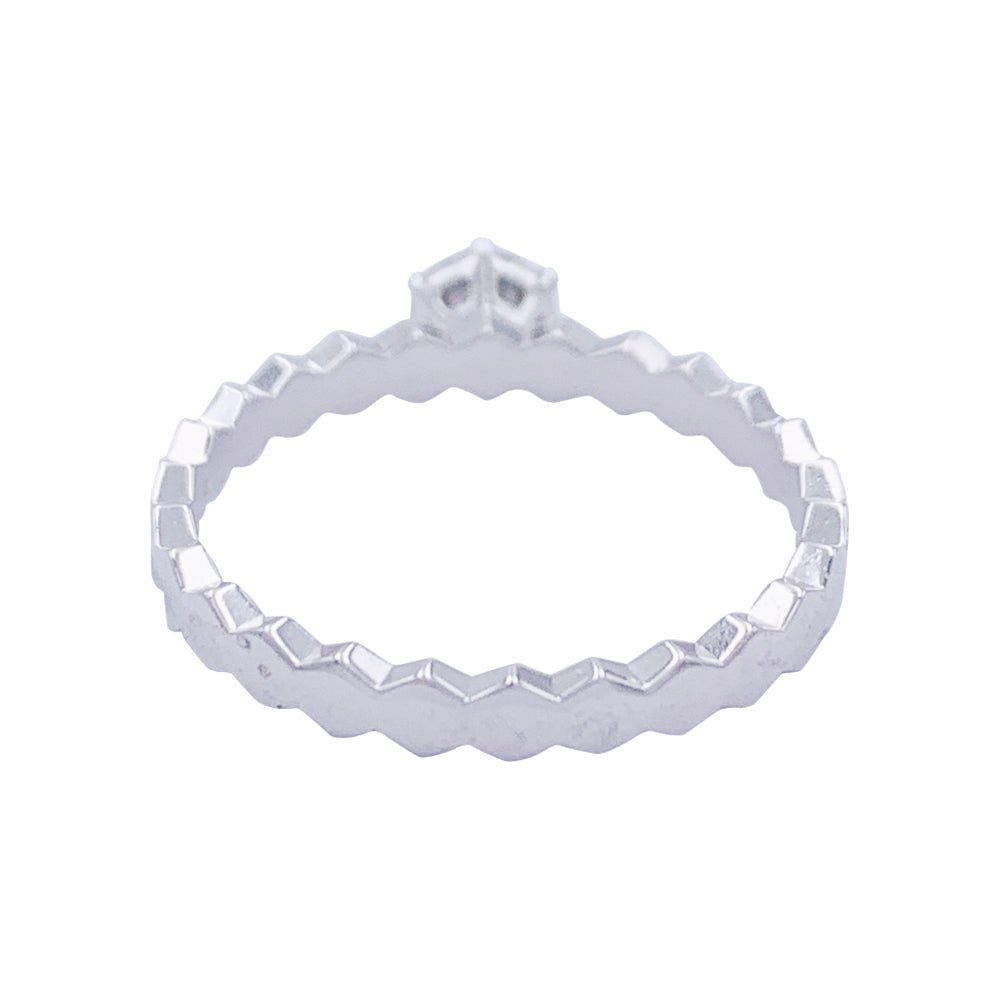 Bague Chaumet, "Solitaire Bee my Love", or blanc, diamants - Castafiore