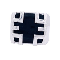 Bague Chevalière CARTIER "Baiser du Dragon", "Yijing" en or blanc et oeil de faucon - Castafiore