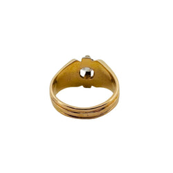 Bague Chevalière en or blanc, or jaune et diamant - Castafiore