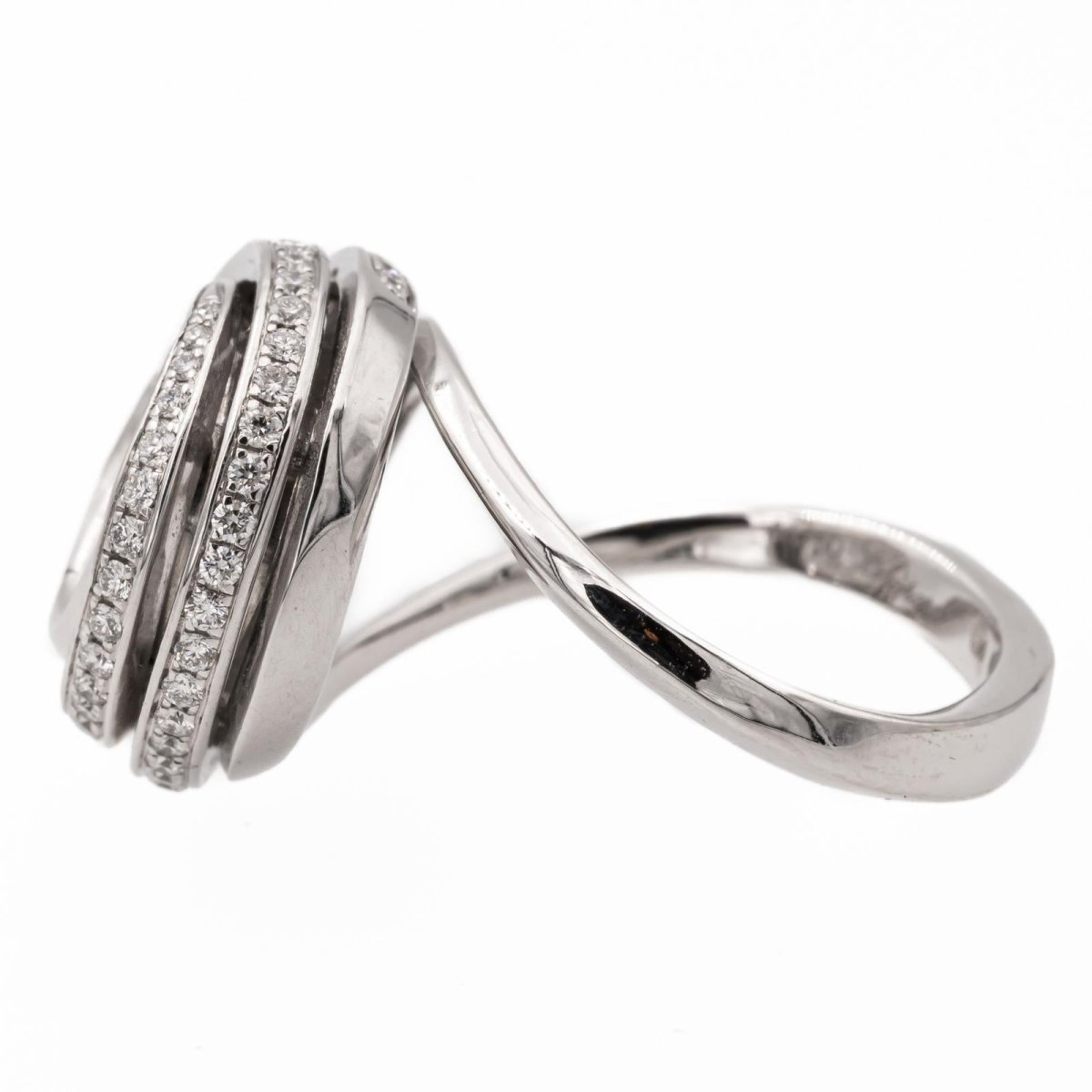 Bague CHOPARD "Happy Diamonds" en or blanc et diamants - Castafiore