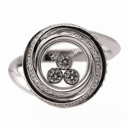 Bague CHOPARD "Happy Diamonds" en or blanc et diamants - Castafiore
