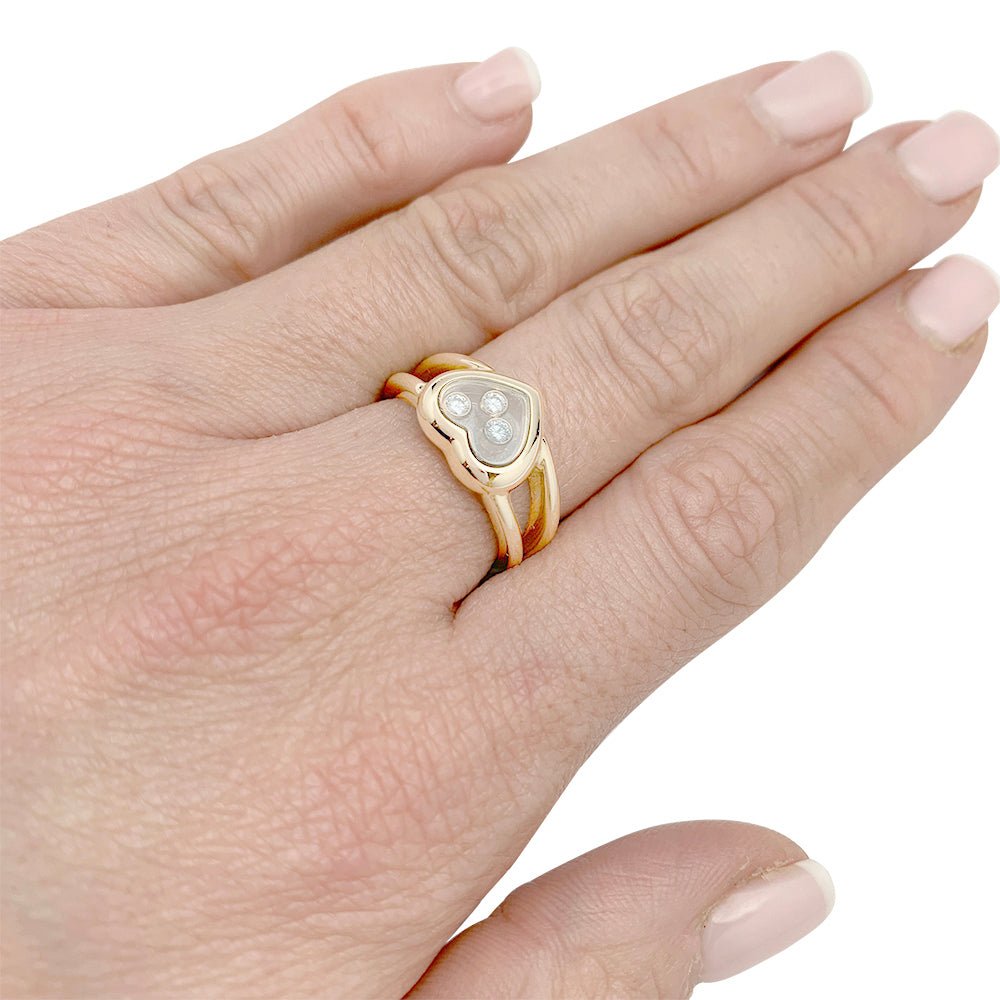 Bague Chopard, "Happy Diamonds", or jaune, diamant - Castafiore