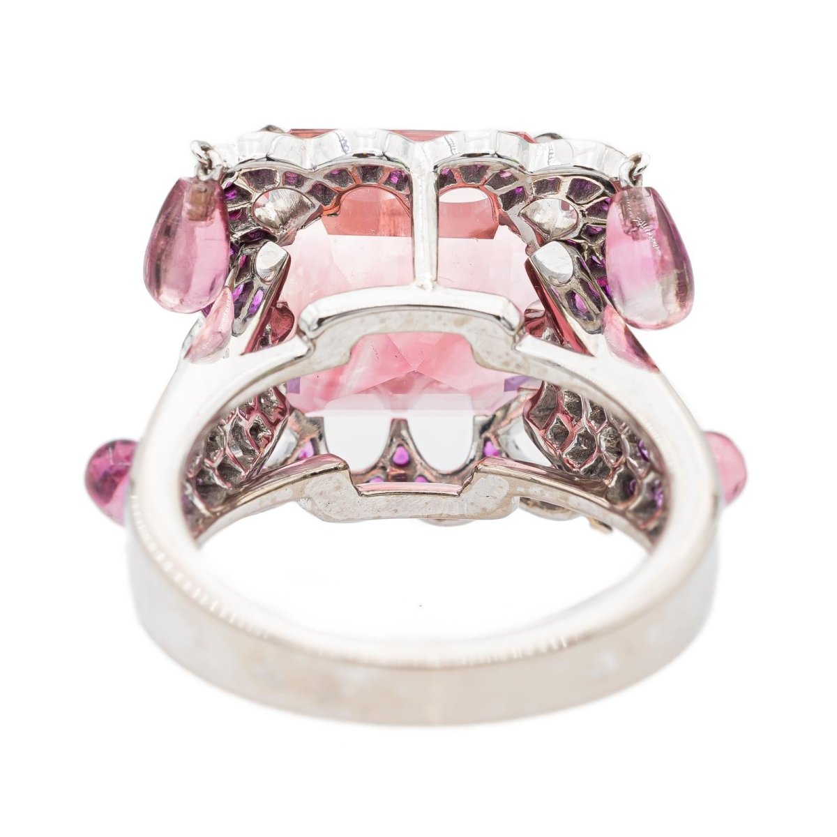 Bague Cocktail BOUCHERON en or blanc et tourmaline - Castafiore