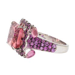 Bague Cocktail BOUCHERON en or blanc et tourmaline - Castafiore
