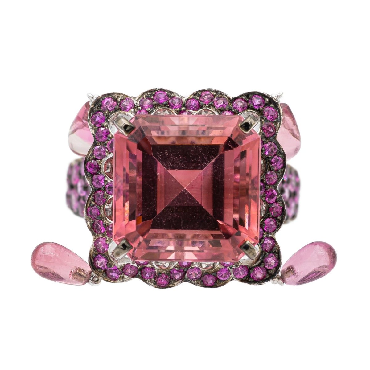 Bague Cocktail BOUCHERON en or blanc et tourmaline - Castafiore