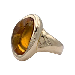 Bague Cocktail CARTIER "Baignoire" en or jaune et citrine - Castafiore