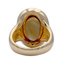 Bague Cocktail CARTIER "Baignoire" en or jaune et citrine - Castafiore
