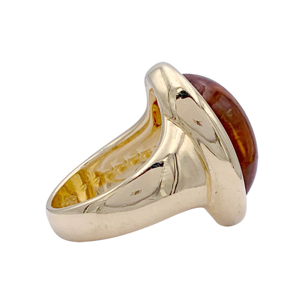 Bague Cocktail CARTIER "Baignoire" en or jaune et citrine - Castafiore