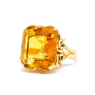 Bague cocktail citrine or jaune 18 carats - Castafiore