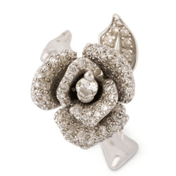 Bague Cocktail DIOR "Rose Bagatelle" en or blanc et diamants - Castafiore