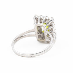 Bague Cocktail en or blanc, diamants et péridot - Castafiore